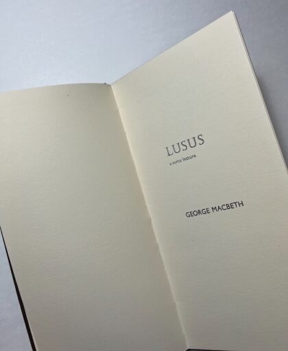 Lusus: A Verse Lecture.