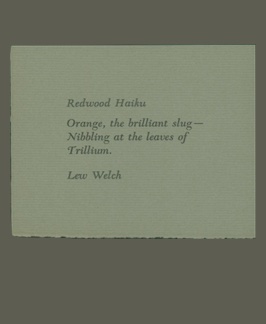 Redwood Haiku.
